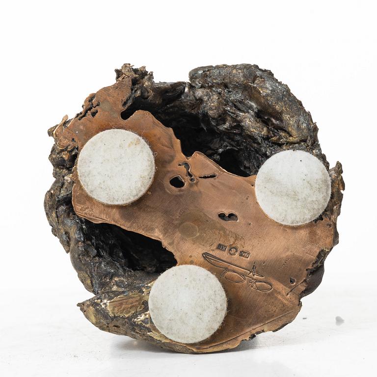 Olle Ohlsson, Skulptur/ljusstake, brons, silver, Stockholm 2020.
