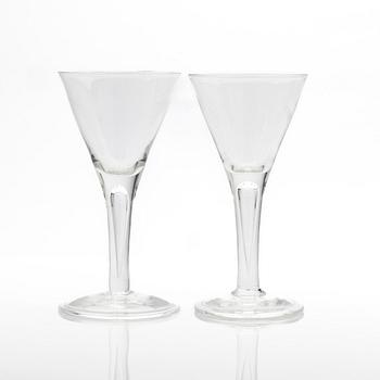 Vitvinsglas, 11 delar, "Enhörna", ur IKEAs 1700-talsserie, 1990-tal.