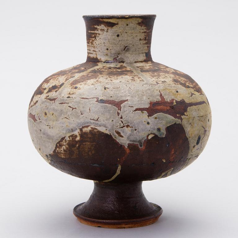 A mid-20th century vase signed KS, Arabia.