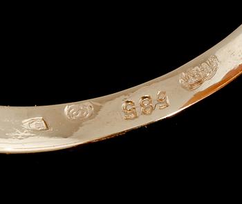 RING, 14k med briljantslipad diamant, ca 0.90 ct, 2000-tal. Vikt 4 g.