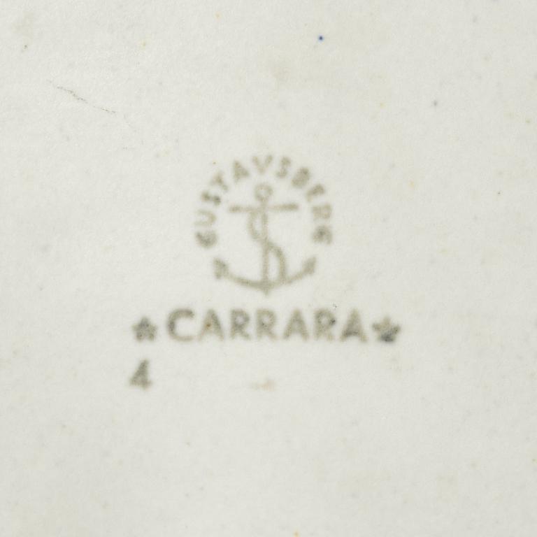 Wilhelm Kåge, 15 pieces of "Carrara" and "Gold Carrara" stoneware dishes, Gustavsberg, Sweden, 1930s/40s.