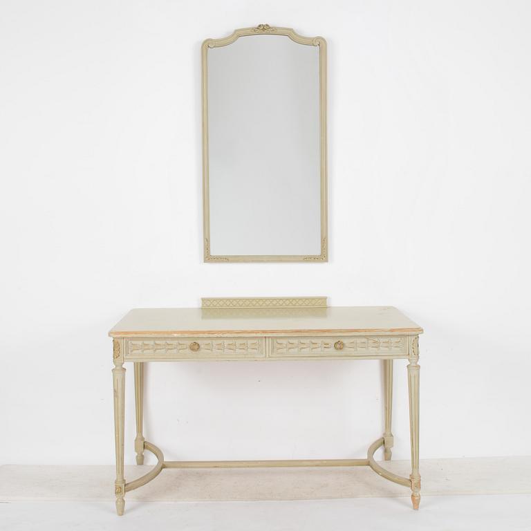 A dressing table with mirror, Gustavian style, 1920's/30s.