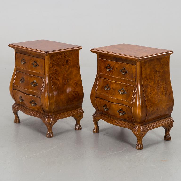 A pair of bedside tables later part of the 20th century.