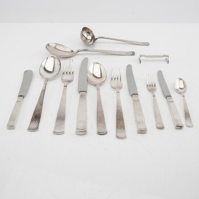 Jacob Ängman, bestick, ca 176 delar, "Rosenholm"  silver GAB Stockholm 1950-tal.