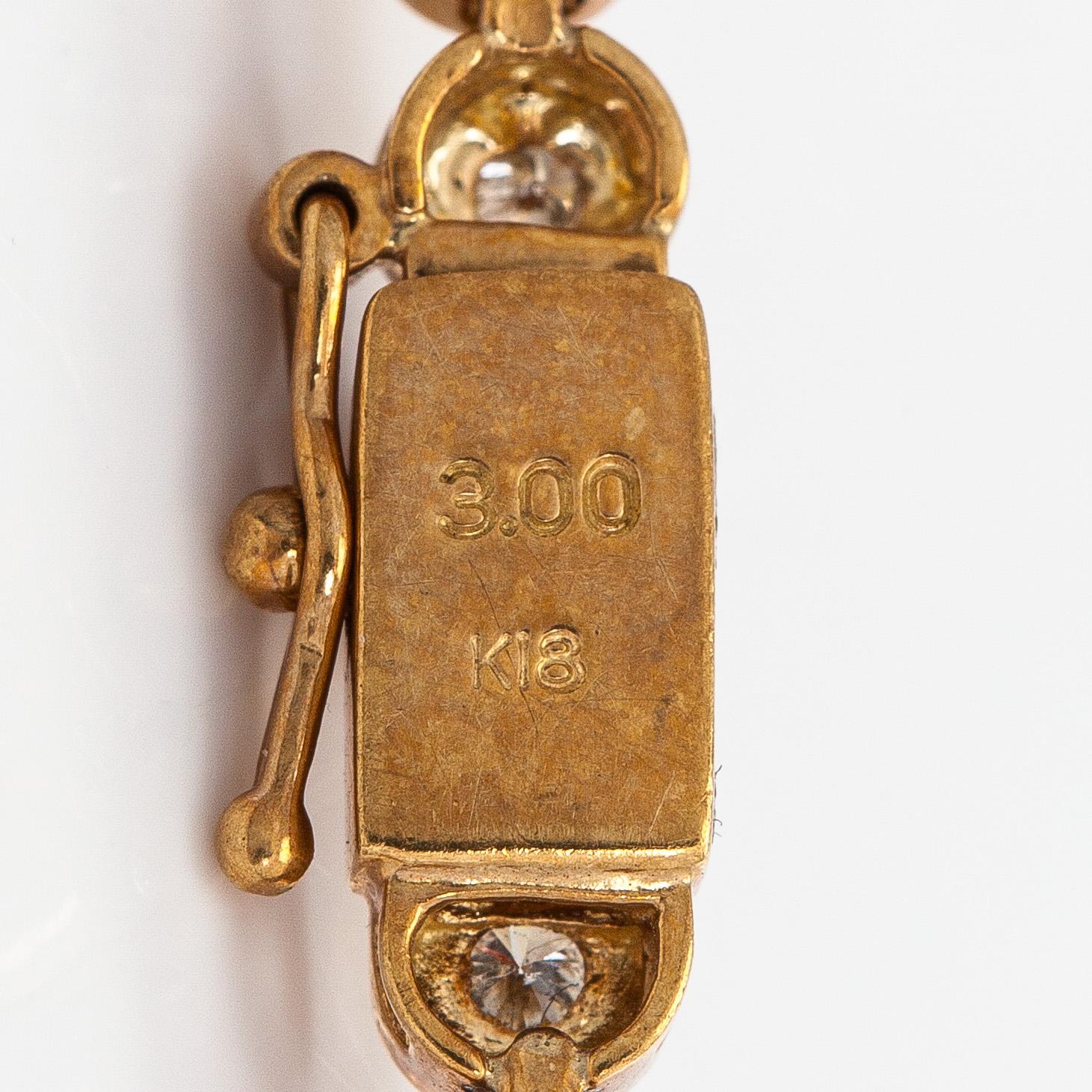 Collier, briljantslipade diamanter, 18K guld.