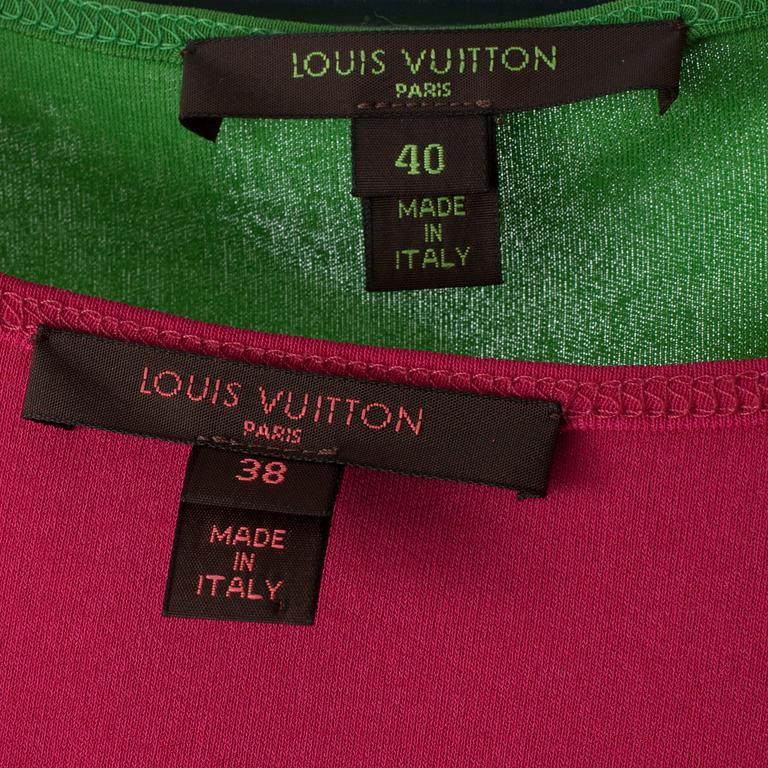 LOUIS VUITTON, two pairs of tank tops and a long sleeved top with roses decor by Stephen Sprouse, limited edition 2009.