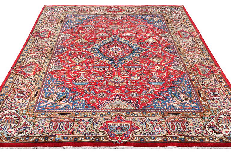 A Kashmar carpet, c. 390 x 298 cm.