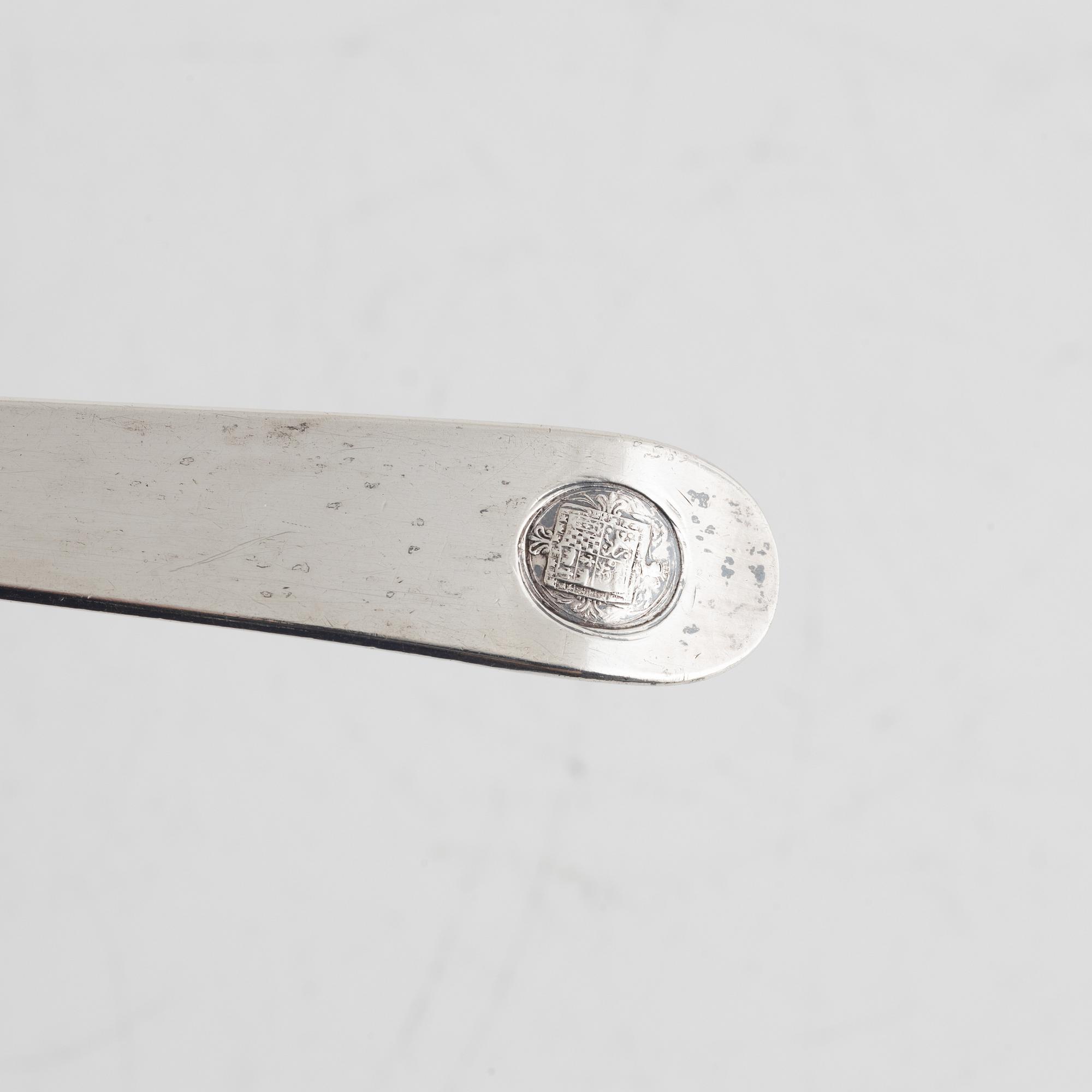 Soup ladle / punch ladle, silver, 18th Century.