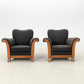 Armchairs, a pair from the 1940s, Swedish Modern.