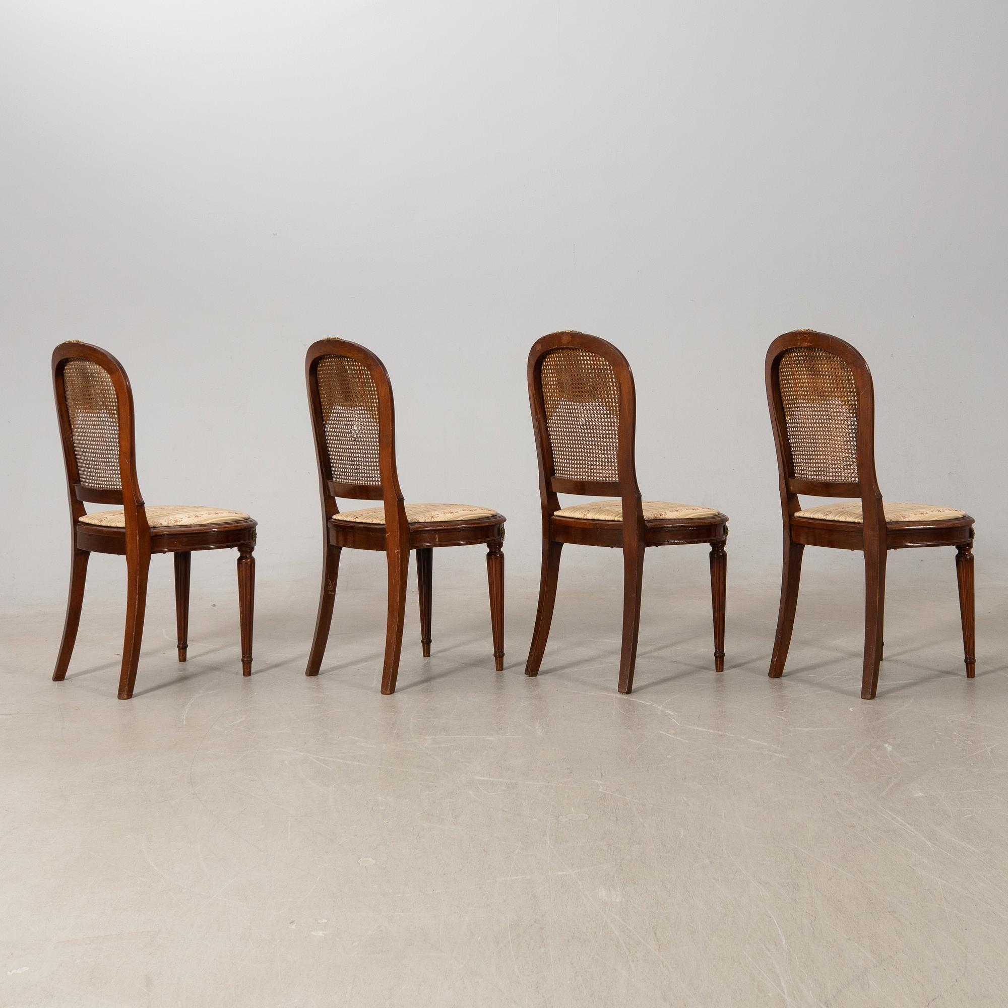 Chairs, 4 pcs, first half of the 20th century.