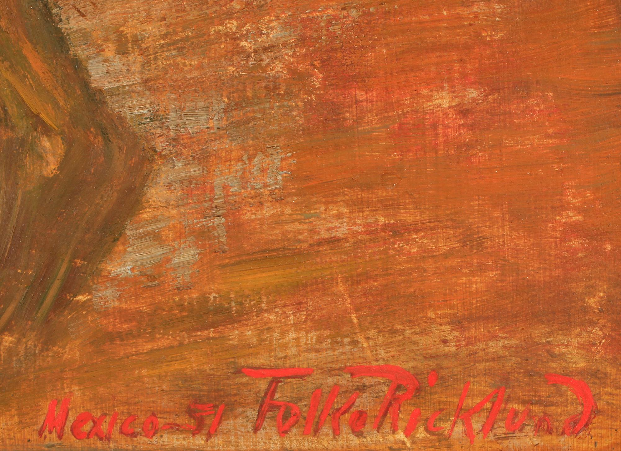 FOLKE RICKLUND, olja på pannå. Sign o otydligt dat.