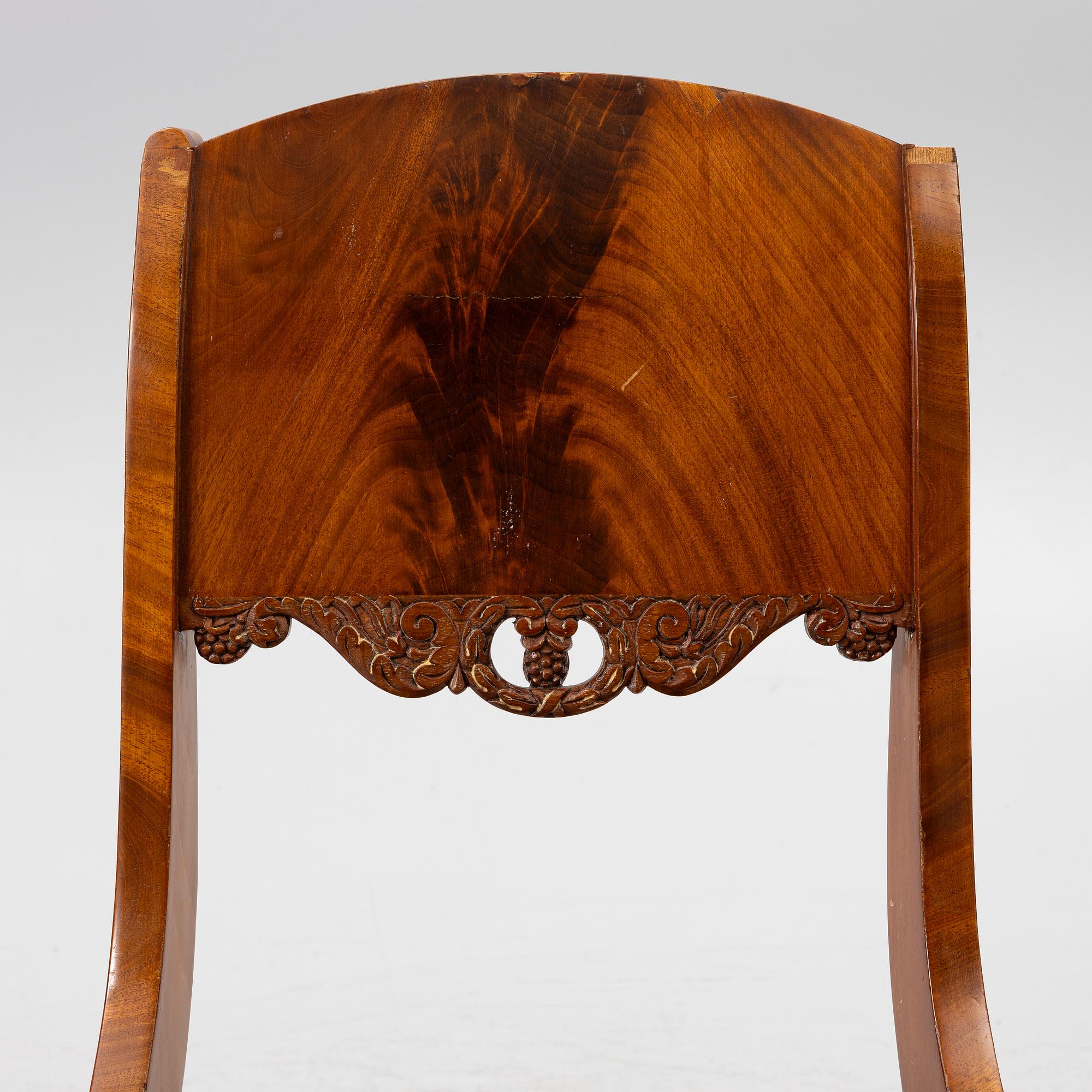 Chairs, a pair, Empire, Russia/Baltic region, first half of the 19th century.