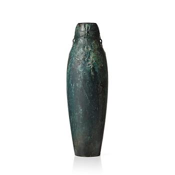 241. Hugo Elmqvist, an Art Nouveau green patinated bronze vase, Stockholm early 1900's.