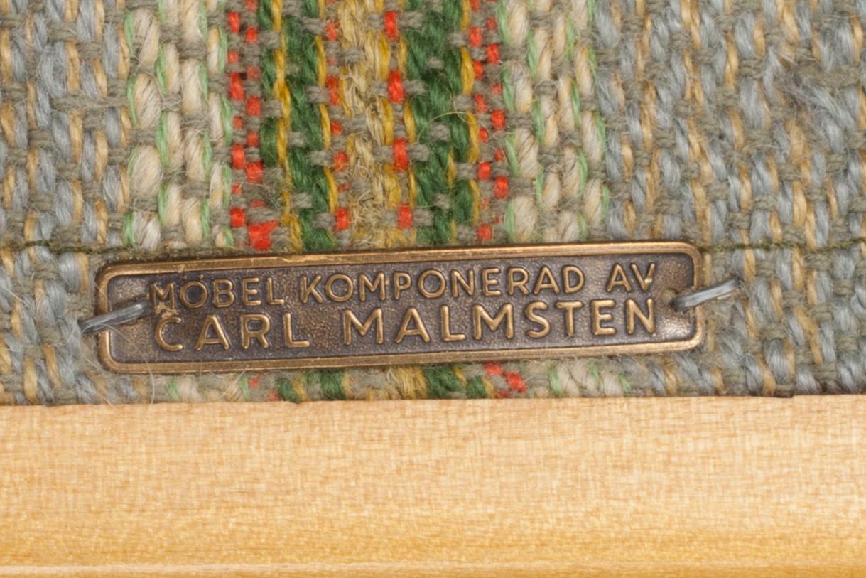 KARMSTOL, brickmärkt Carl Malmsten. "Ulfåsa".