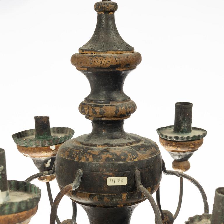 Candle holder. Folk art, Jämtland, late 19th century.