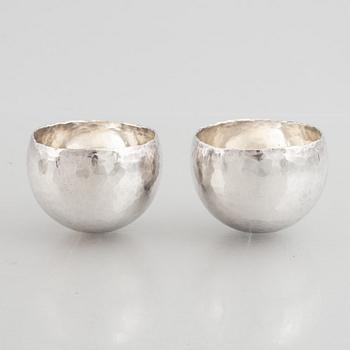 Six Swedish Sterling Silver Tumblers, mark of Rey Urban, Stockholm 1991.