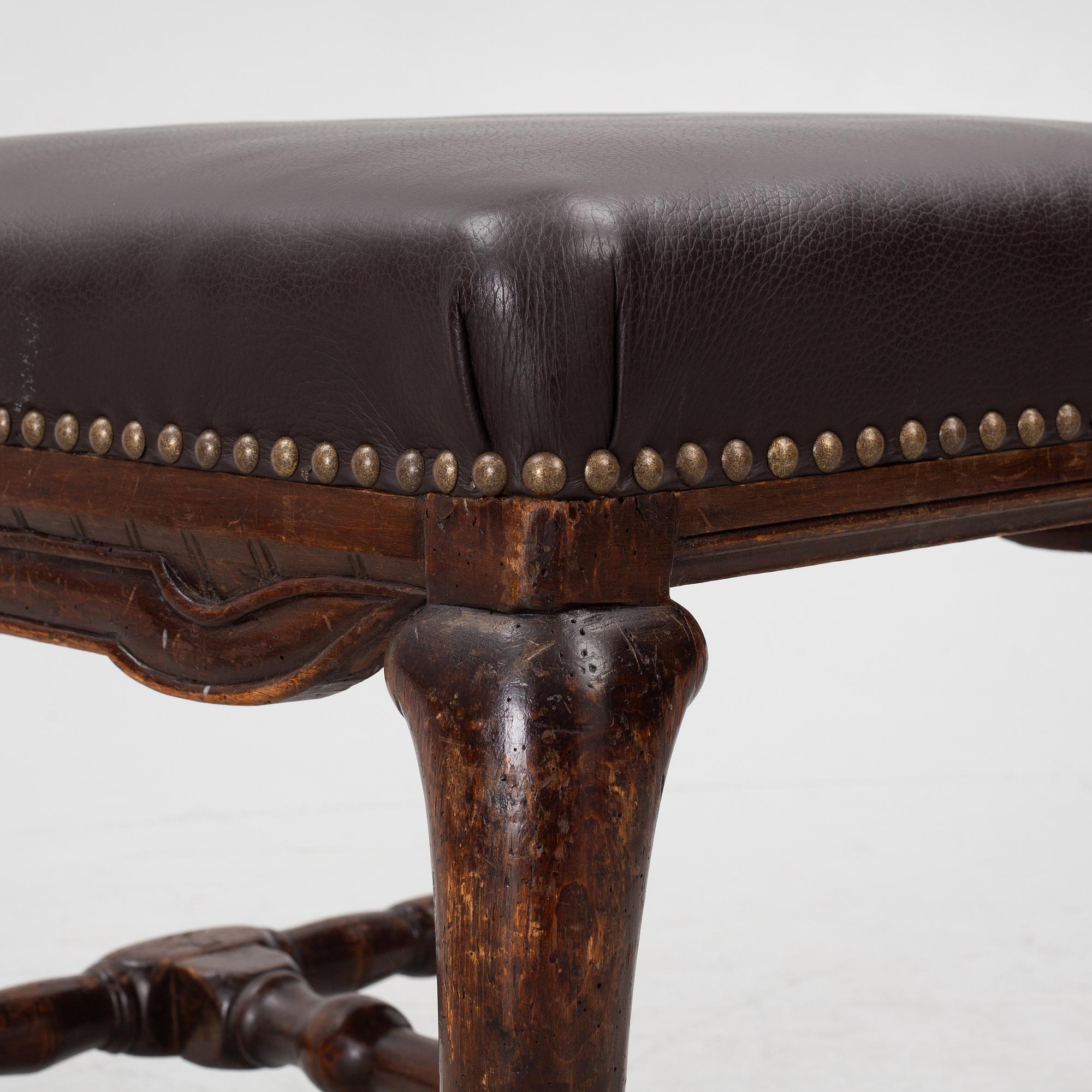 Two late-Baroque stools, around 1700.