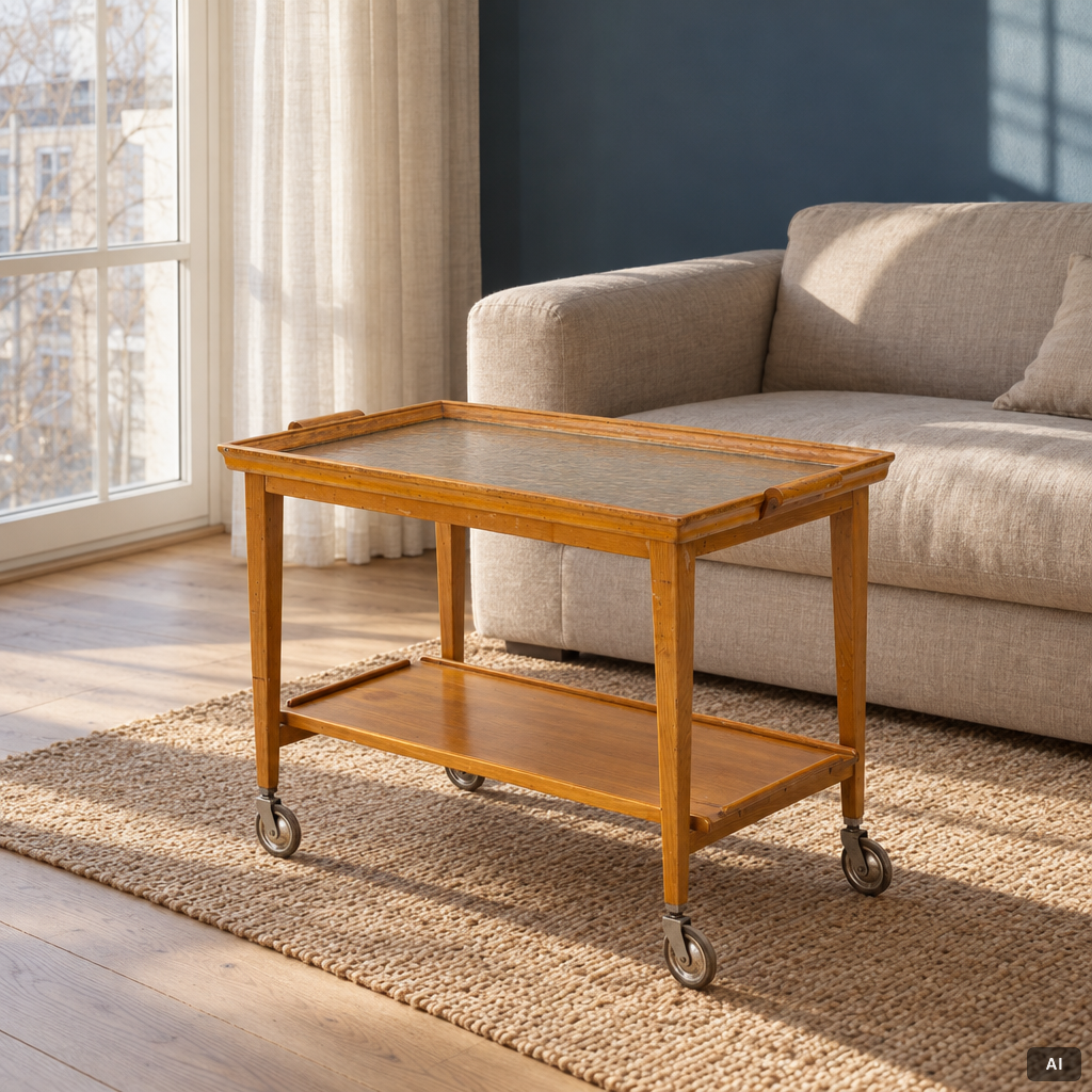 Serving trolley, 1930s/40s.