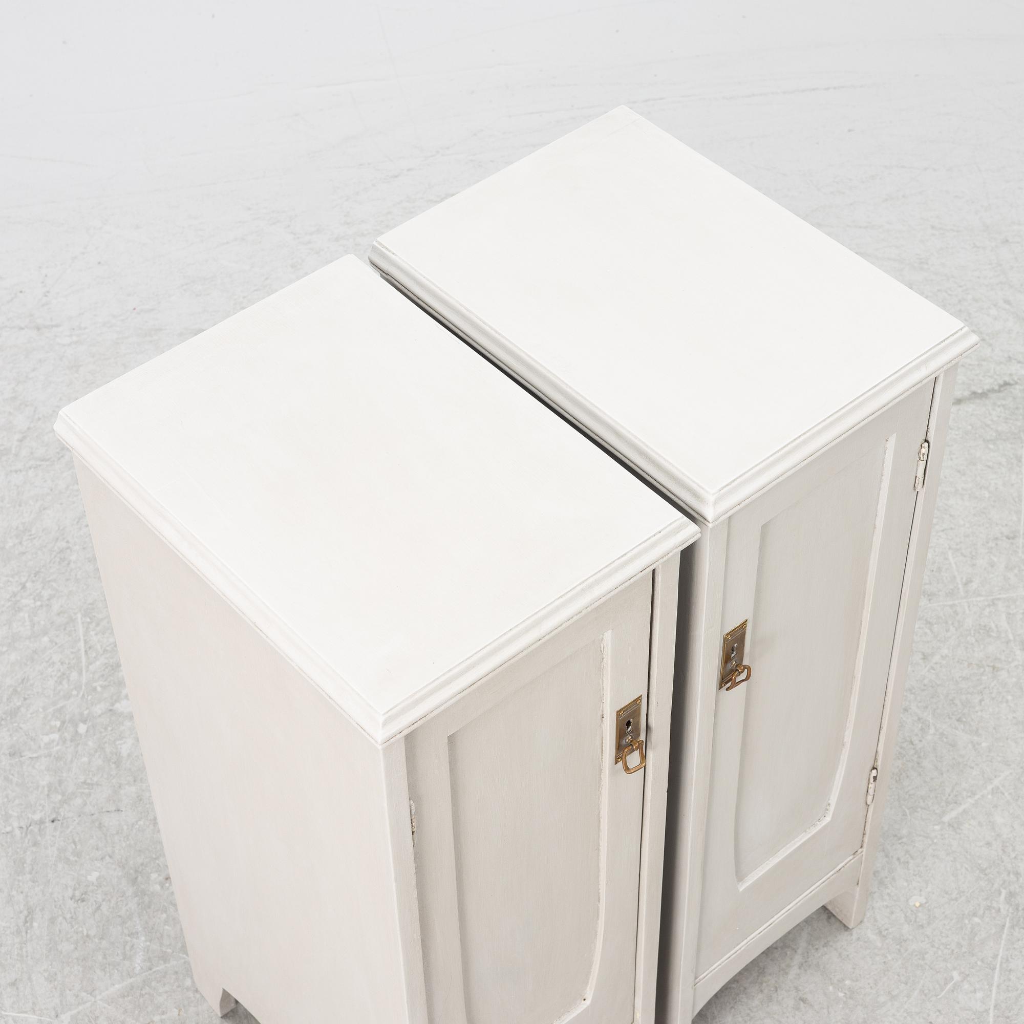 Nightstands, a pair, first half of the 20th century.