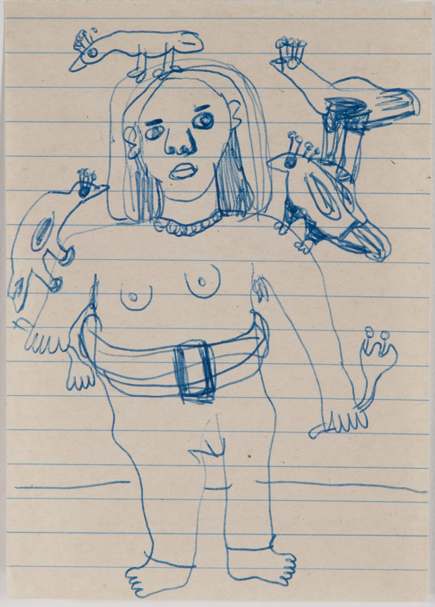 DRAWINGS AND HAND COLOURED ETCHINGS, 5 pcs, Hans Wigert and Lena Cronqvist.