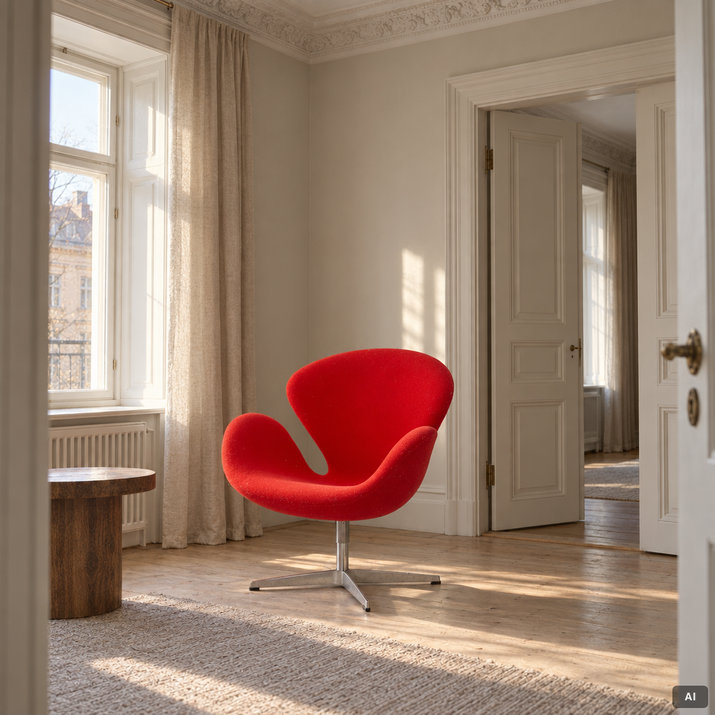 Arne Jacobsen, Fåtölj, "Svanen", Fritz Hansen, Danmark, 2000-tal.