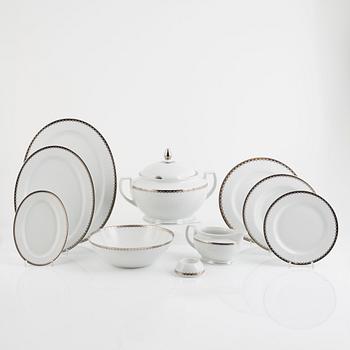 Sigvard Bernadotte, a 26 piece "Marianne" porcelain dinner service, Christineholm, Sweden.