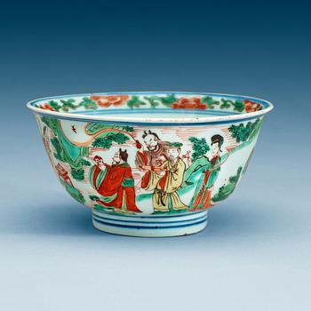 1692. A Transitional wucai bowl, 17th Century.