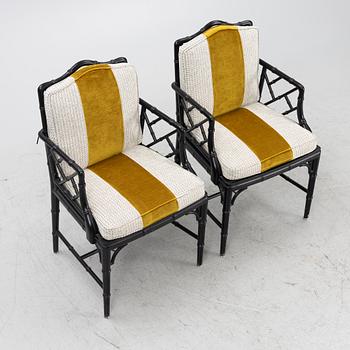 Karmstolar, ett par, sent 1900-tal.