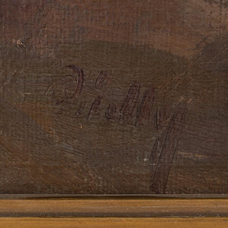 An unidentified 20th century, oil on canvas, indistinctly signed.