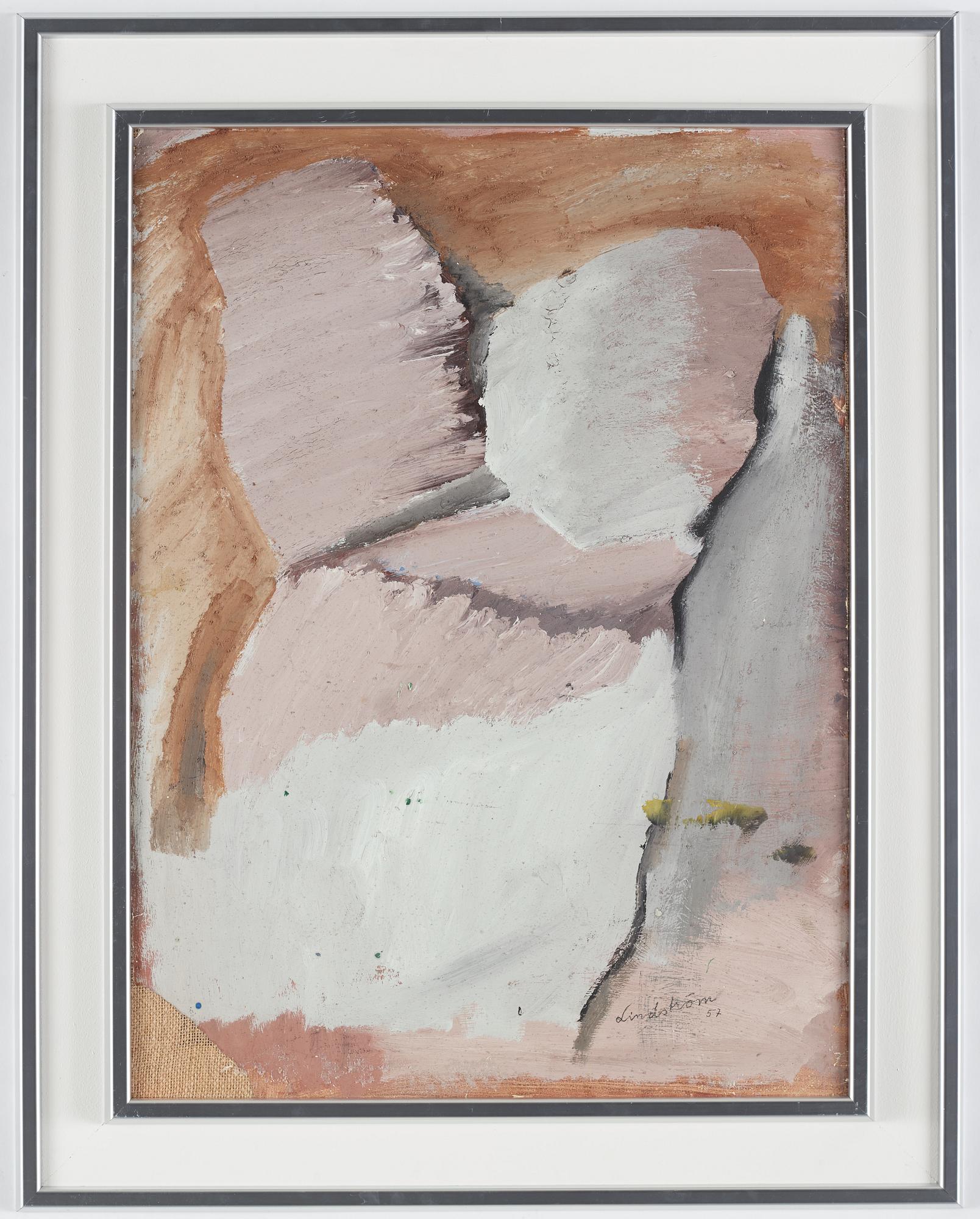Bengt Lindström, oil on paper laid on canvas, signed and dated -57.