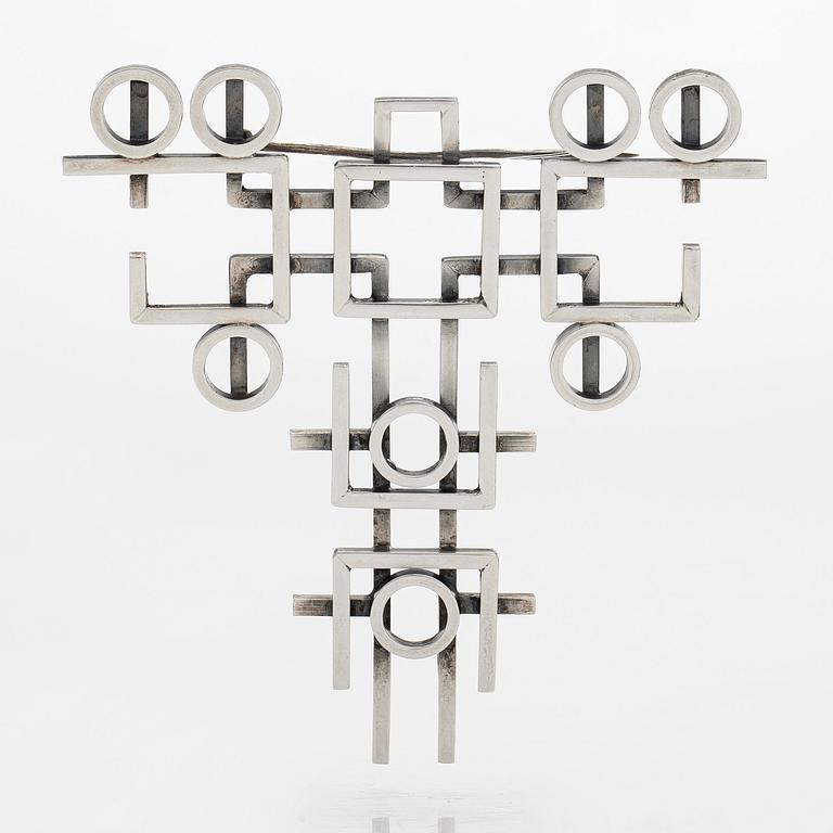 Pekka Sarvanto, brosch, silver. Aarikka 1964.