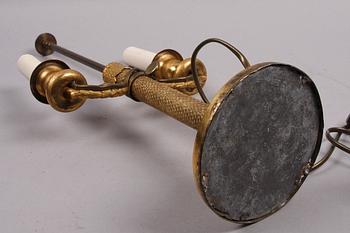 BOUILLOTTELAMPA, mässing, empire, 1800-talets första hälft.