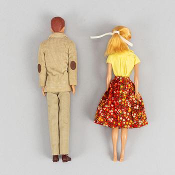A collection of four Mattel 1960's Barbiedolls with accessories.