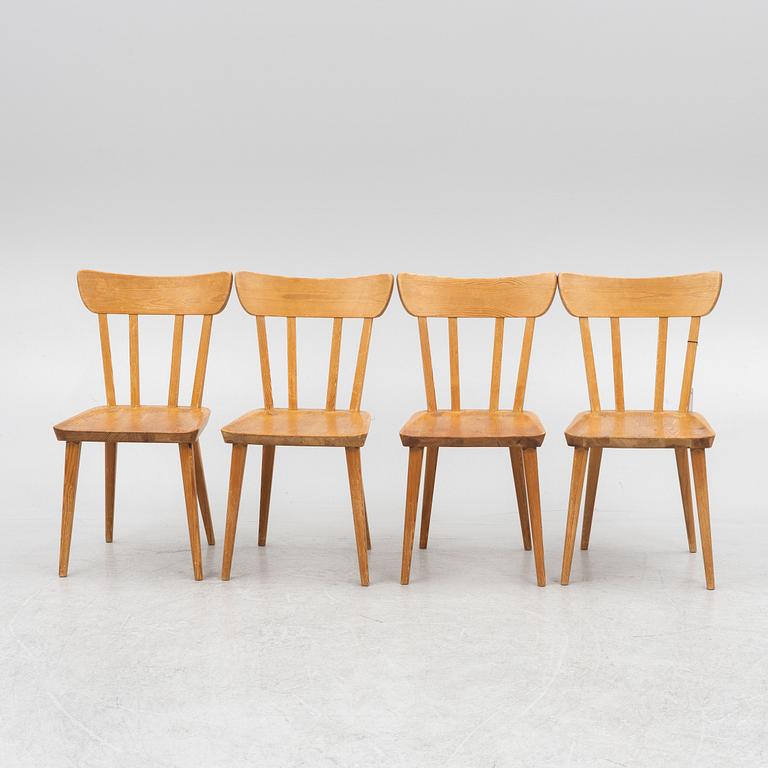 Göran Malmvall, chairs 4 pcs, Swedish Pine, second half of the 20th century.