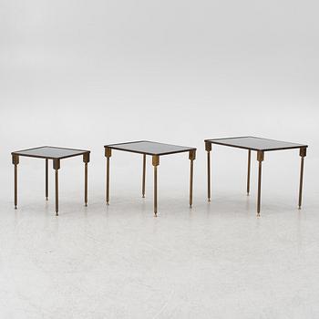 A three.piece nesting table, second half of the 20th century.