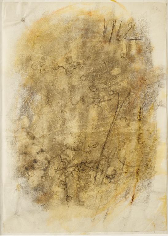 Eddie Figge, mixed media on thin paper, signed and dated 1962.