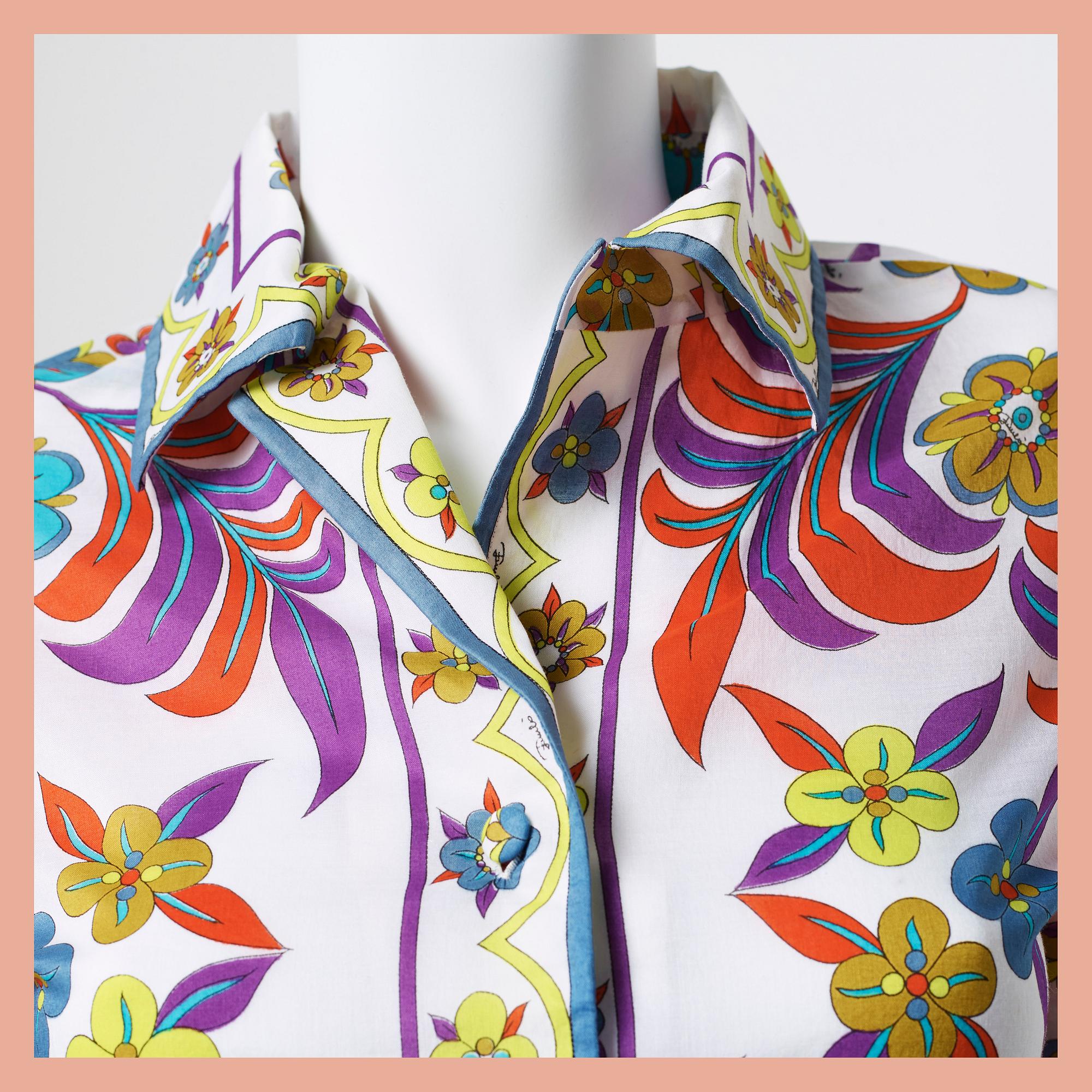 BLOUSE & CLUTCH, Emilio Pucci, size 14.