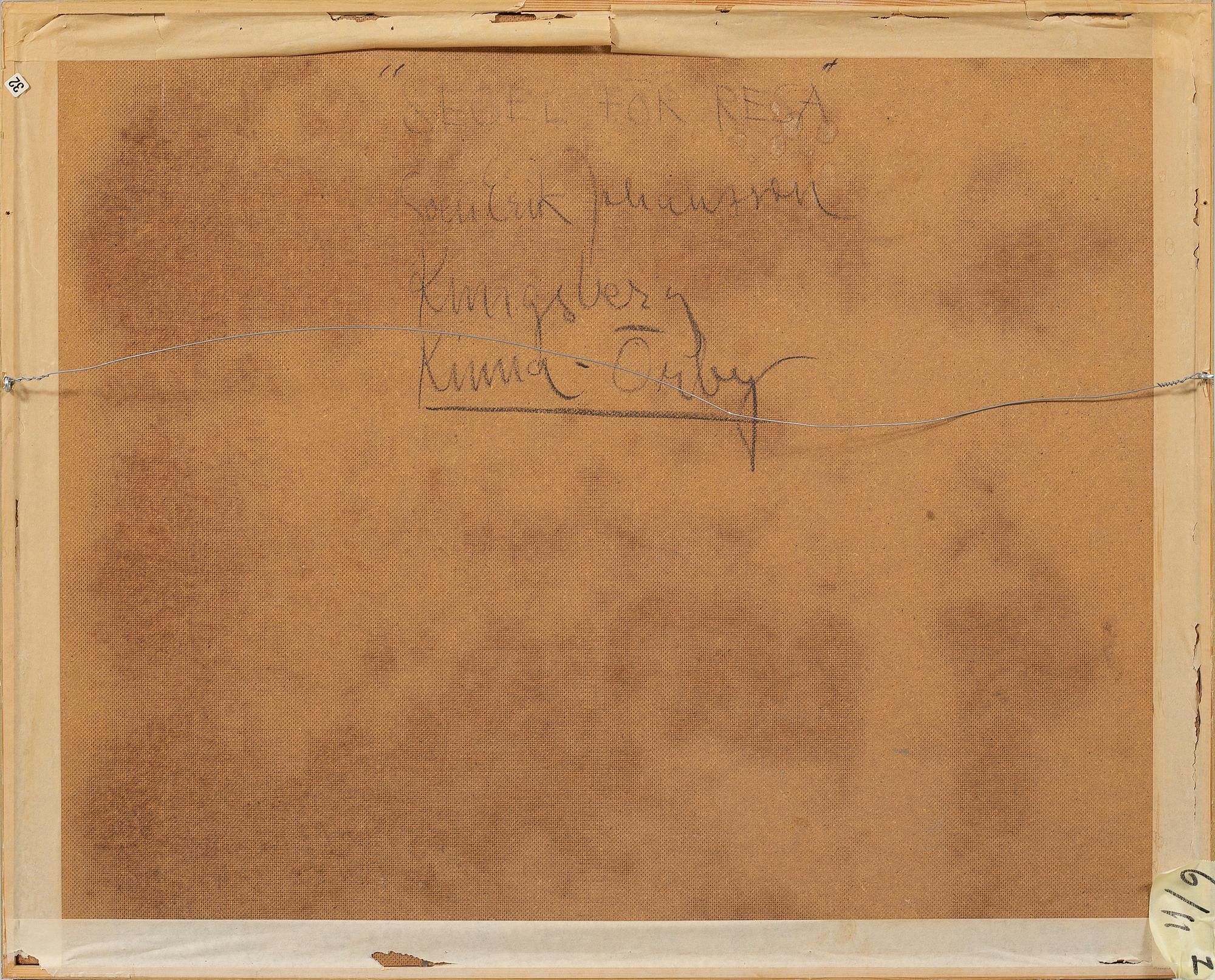 SVEN-ERIK JOHANSSON, gouache på pannå.