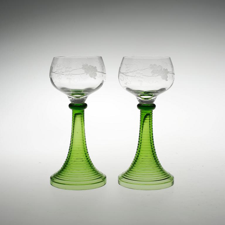 REMMARE 12 stycken, glas. 1900-talets mitt.
