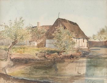 ALBERT TEHODOR GELLERSTEDT, akvarell, monogramsignerad.