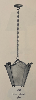 Harald Notini, a ceiling lamp, variant of model "6297", Arvid Böhlmarks Lampfabrik, Stockholm, 1920s.