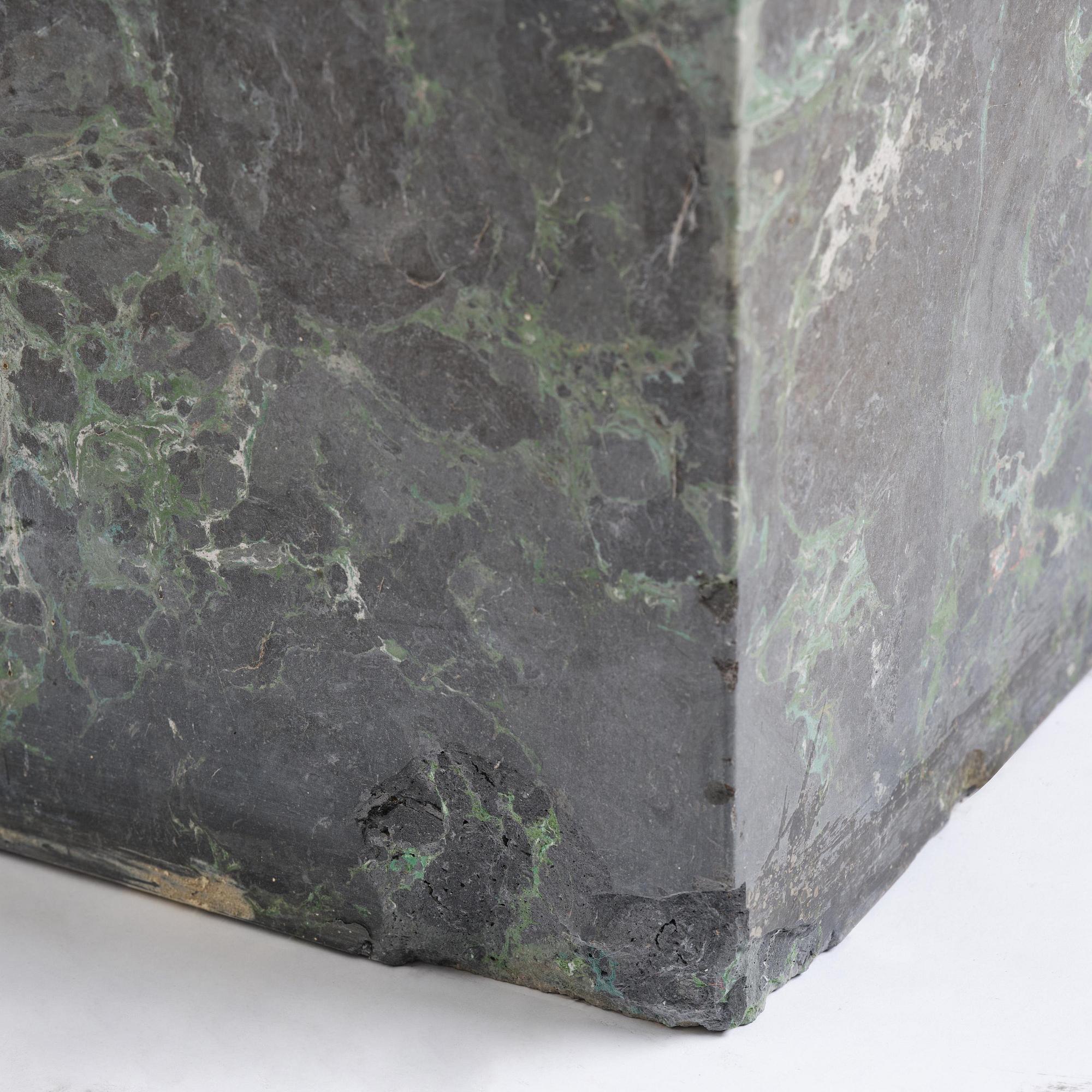 A black Scagliola 20th century column.
