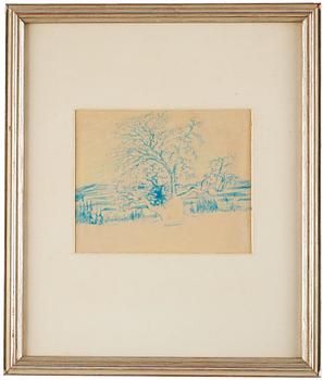 Carl Fredrik Hill, Landskap med träd.