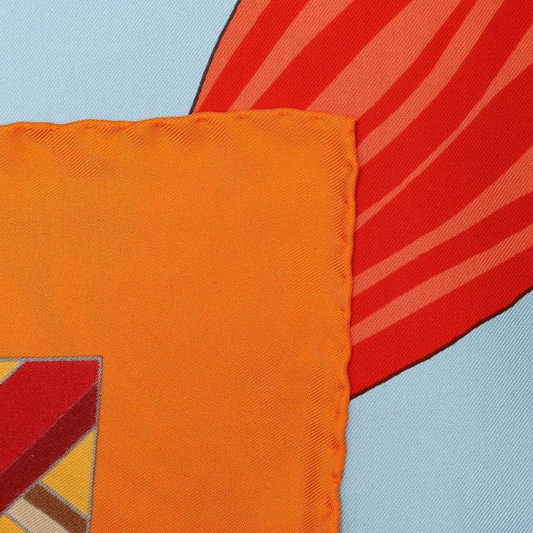 HERMÈS, a 'Charmes des Plages Normandes II' silk scarf.
