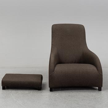 ANTONIO CITTERIO, an 'Apta' easy chair and ottoman, B&B Italia Maxalto.