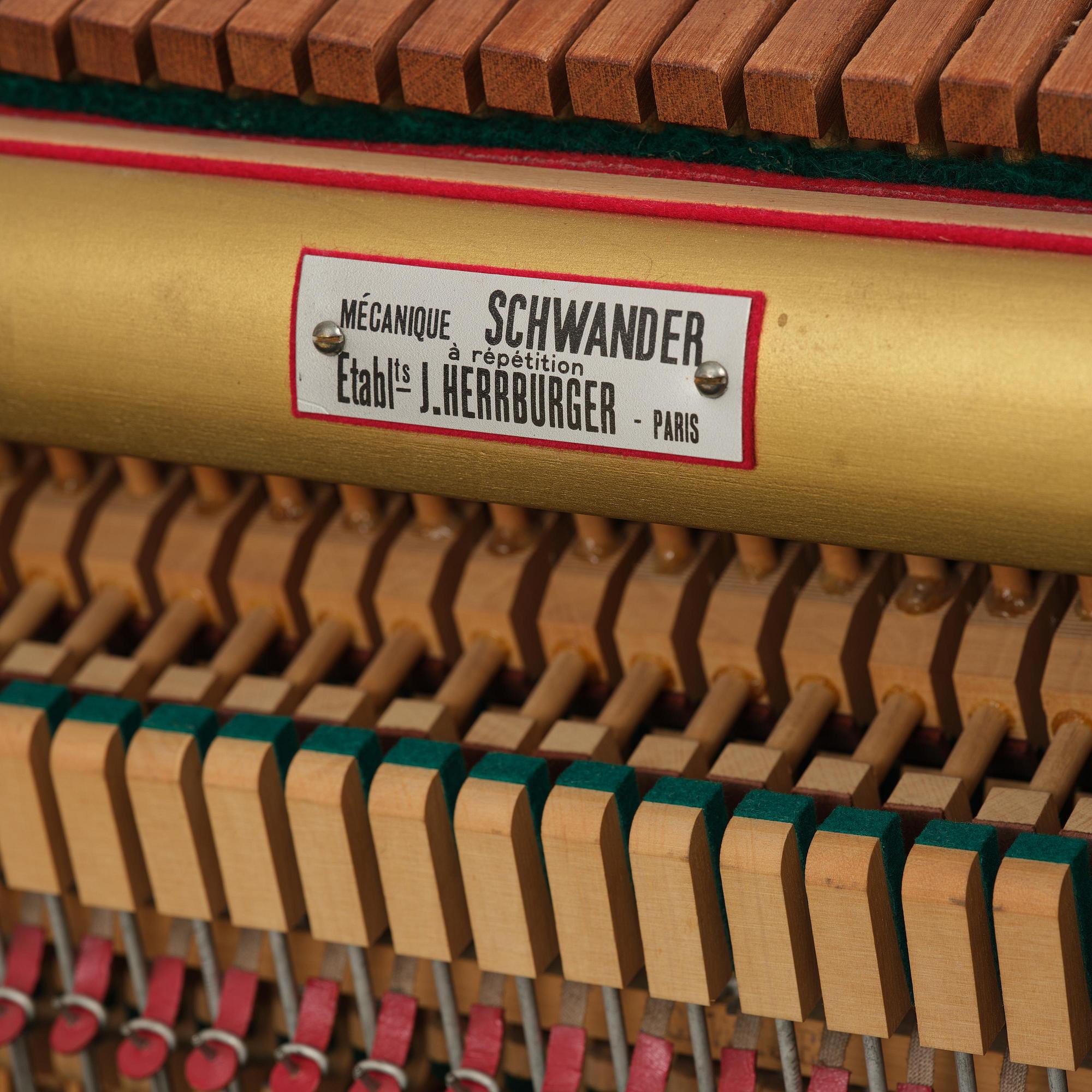 Poul Henningsen, a "PH Upright Piano", executed by Andreas Christensen, Denmark, 1940s.