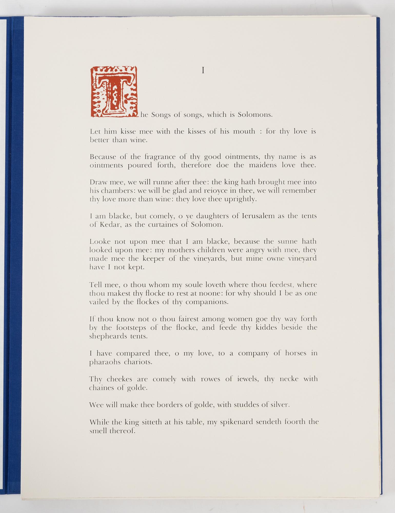 Theo Tobiasse, "The Song of Songs of King Salomon",portfolio with 12 ligographs in colous, signed 18/200.