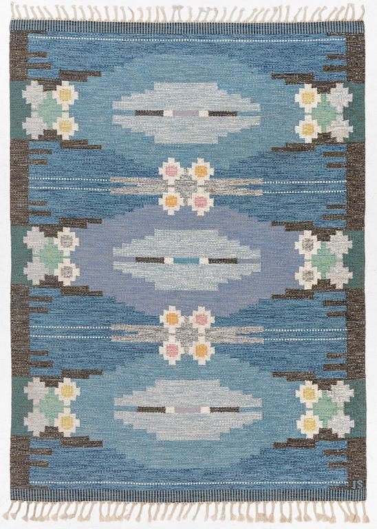 Ingegerd Silow, matta, rölakan, "Örbyhus", signerad IS, komponerad 1970, ca. 225 x 165 cm.