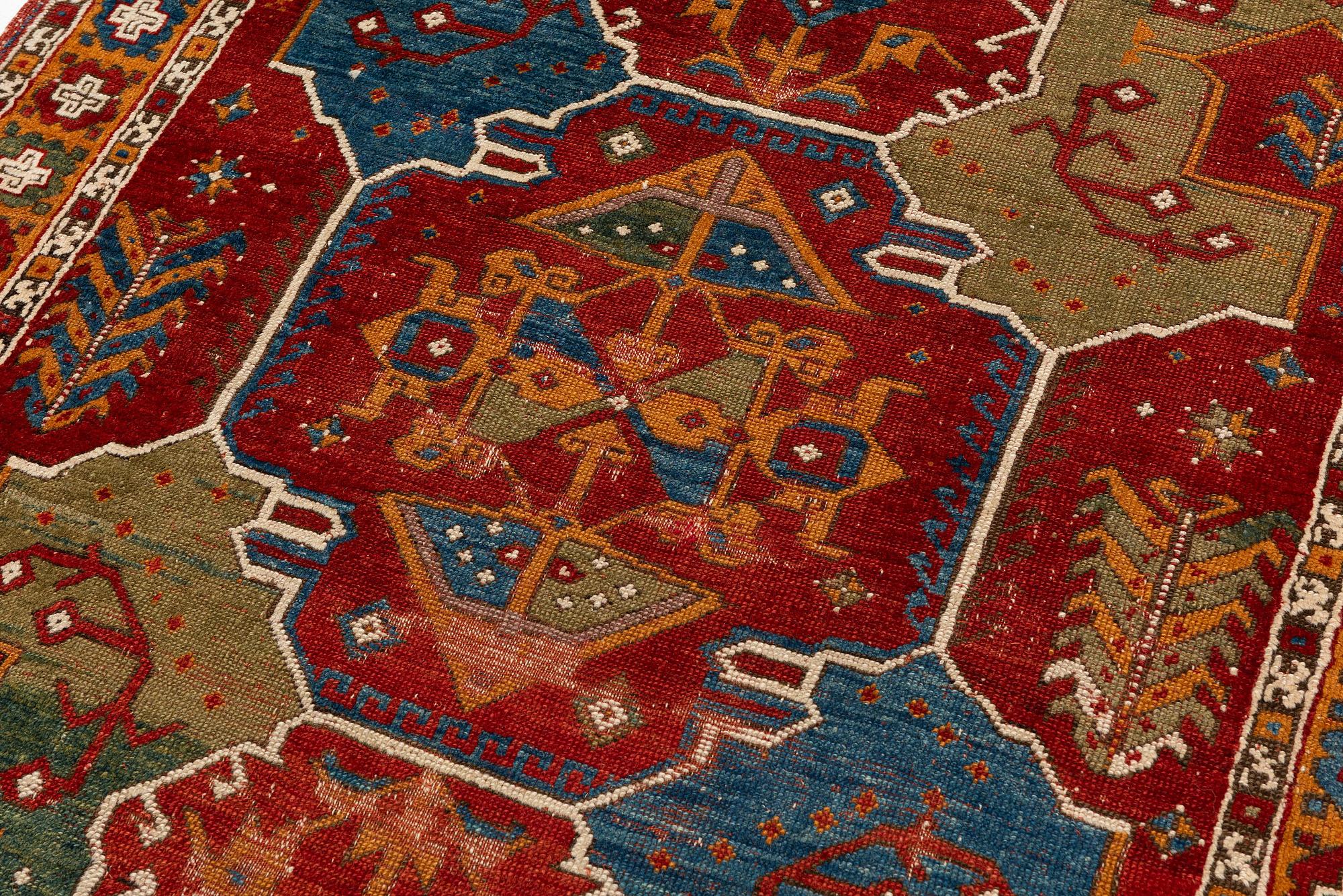 A 17th century 'four-lobed-star-medallion rug', central Anatolia, c. 193 x 134 cm.