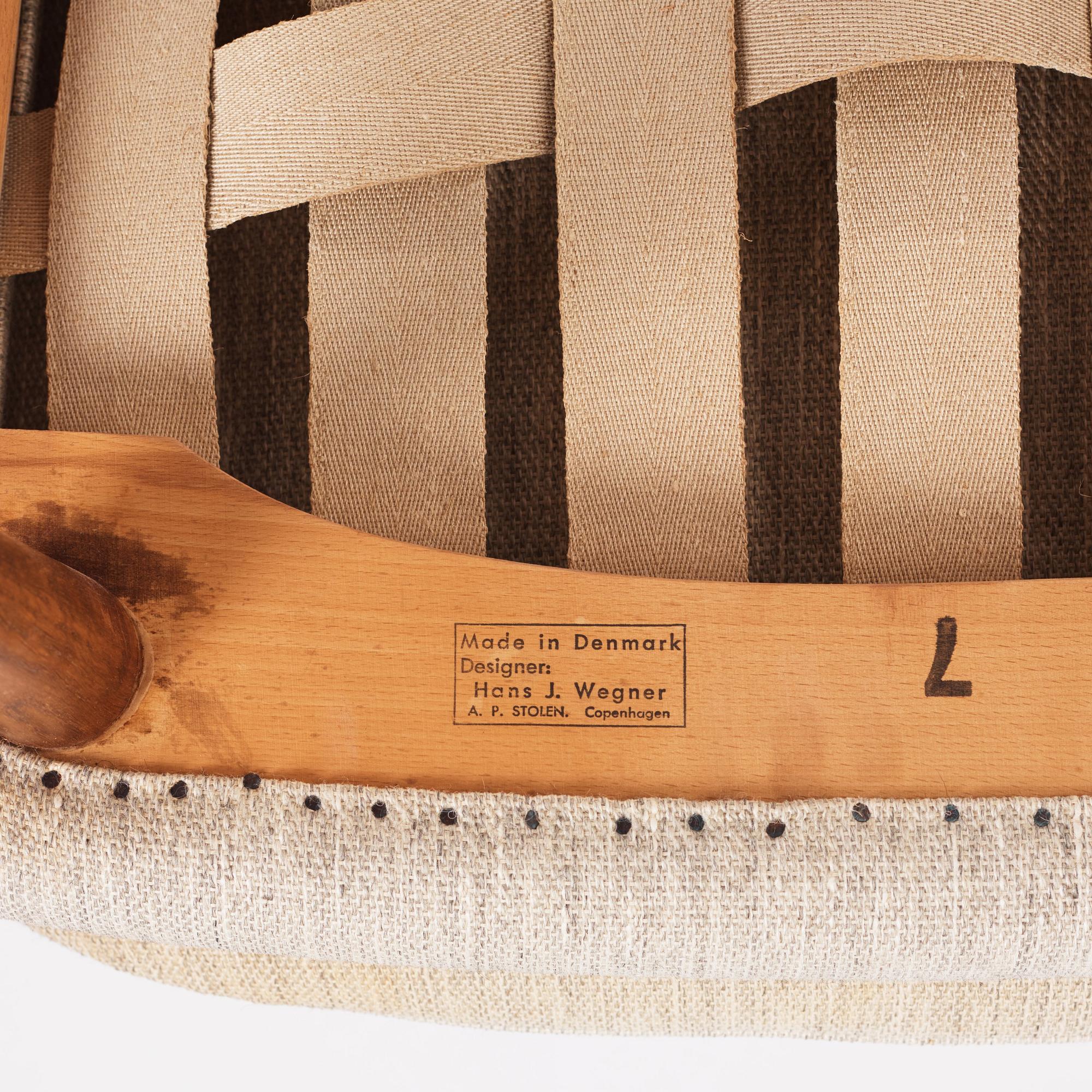 Hans J. Wegner, fåtölj, "Bamse", AP-stolen, Danmark 1950-60-tal.